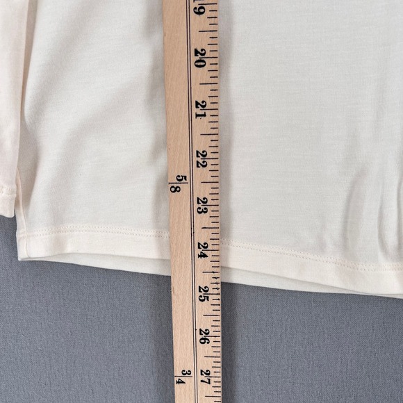 ARITZIA BABATON Long Sleeve Mock Neck Top Womens XXS Cream Foundation Oversized - Picture 13 of 13